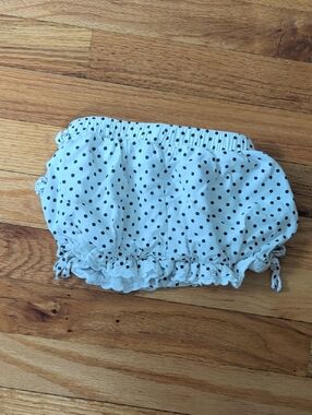 SweetHoney 2t White with Black Polka Dot Bloomers